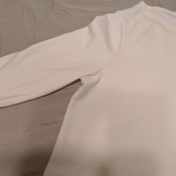 Bryn Walker Top Womens S White Modal Blend Oversized 3/4 Cropped Sleeves Shirt - Picture 8 of 8